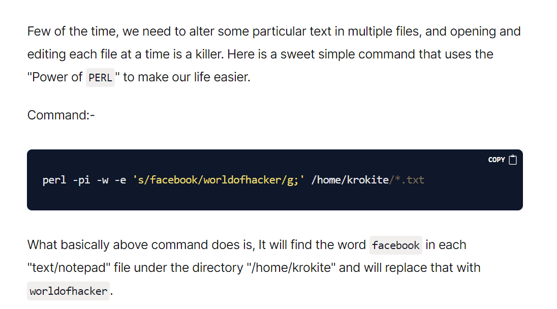 Quickly Replace Text in Multiple Files with just One Command